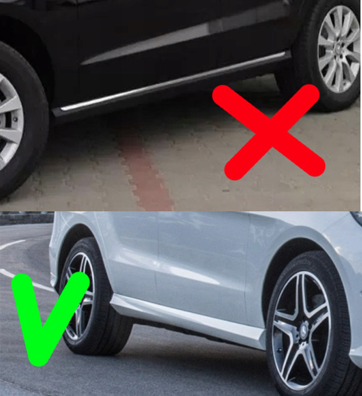 Передні бризковики для ML/GLE W166 без бічних підніжок (пороги AMG) для Mercedes GLE/ML сlass W166