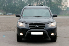 Кенгурятник WT007 Black (нерж.) Hyundai Santa Fe 2 2006-2012 рр.