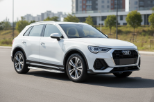 Бокові пороги Tayga V2 (2 шт., Алюміній) Audi Q3 2019- рр.