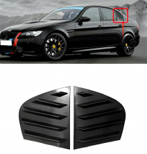 Накладки на задні вікна DPT (чорний глянець, 2шт) BMW 3 серія E90/E91 2005-2011 рр.