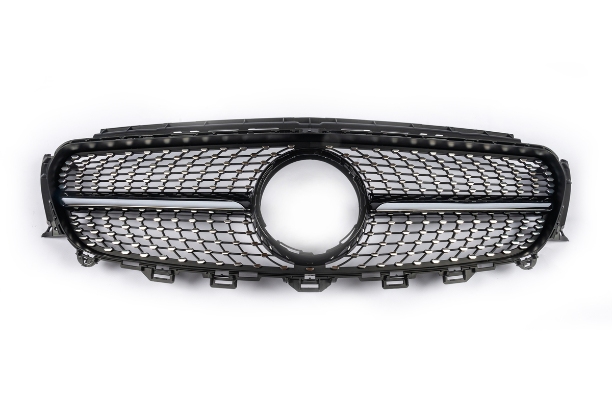 Передня решітка Diamond Black (для Avantgarde/AMG-Line/E43 AMG/E53 AMG 2016-2020) З місцем під камеру для Mercedes E-сlass W213 рр