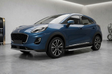 Бокові пороги BlackLine (2 шт., Алюміній) Ford Puma 2019- рр.