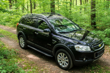 Бокові пороги Bosphorus Black (2 шт., Алюміній) 2016-2019 Chevrolet Captiva 2006-2019 рр.