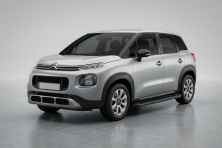 Бокові пороги Allmond Black (2 шт., Алюміній) Citroen C-3 Aircross 2017-2024 рр.
