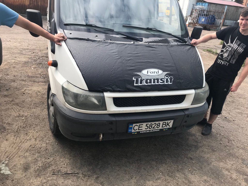 Чохол капота (2000-2006, шкірозамінник) для Ford Transit рр