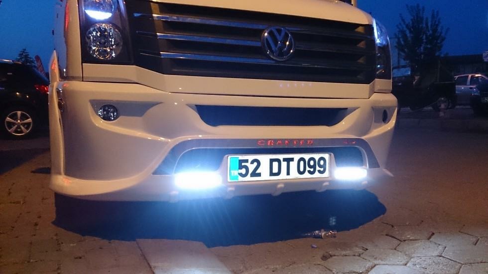Накладка на передній бампер 2012-2026 (Sport-3, під фарбування) для Volkswagen Crafter рр