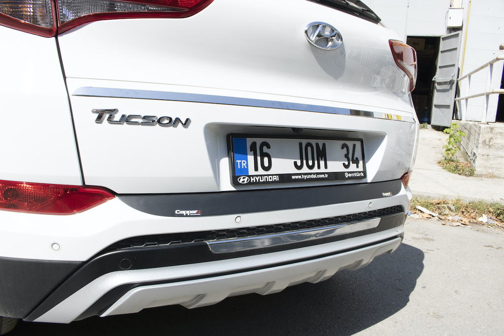 Накладка на задній бампер EuroCap 2016-2018 (ABS) для Hyundai Tucson TL рр