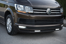 Накладка на передній бампер Sport 2-LED 2015-2018 (під фарбування) для Volkswagen T6 рр