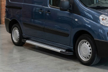 Бокові пороги New Vision Grey (2 шт., алюміній) Коротка база Peugeot Expert 2007-2016 рр.