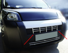 Накладка на решітку (13 част., нерж) Peugeot Bipper 2008-2017 рр.