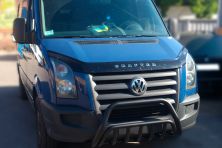 Передня дуга WT002 Black (нерж.) Volkswagen Crafter 2006-2016 рр.