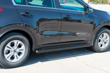 Бічні труби BB001 Black (2 шт., нерж) Kia Sportage 2015-2021 рр.