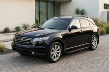 Бокові пороги Tayga Black (2 шт., Алюміній) Infiniti FX 2003-2008 рр.