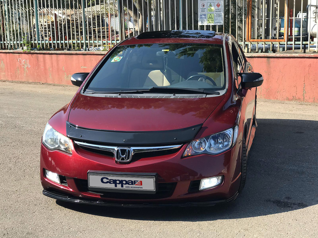 Накладка на передній бампер ЛИП (чорна) для Honda Civic Sedan VIII 2006-2011 рр