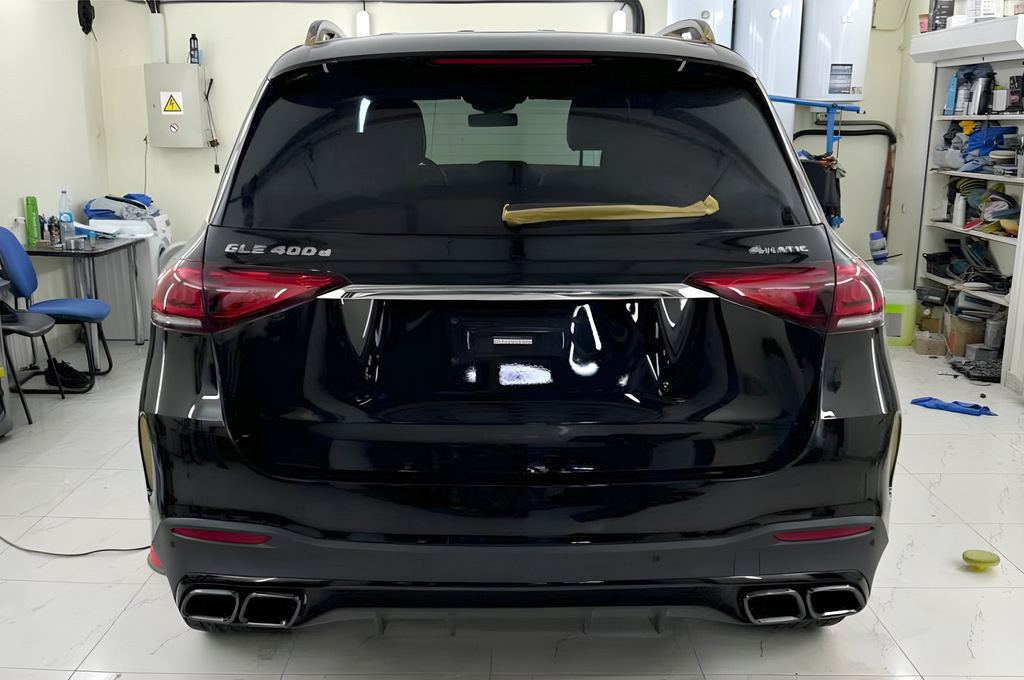 Задній дифузор з насадками GLE63 Black (2018-2026) для Mercedes GLE W167 2018- рр