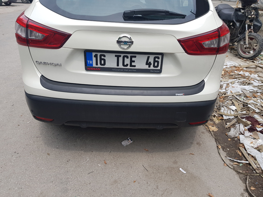 Накладка на задній бампер EuroCap (2014-2017, ABS) для Nissan Qashqai рр
