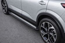 Бокові пороги Vision New Black (2 шт., Алюміній) Nissan Qashqai 2021- рр.