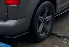 Flap накладка на задній бампер DPT (ABS) (2шт) (чорний глянець) Volkswagen Caddy 2004-2010 гг.