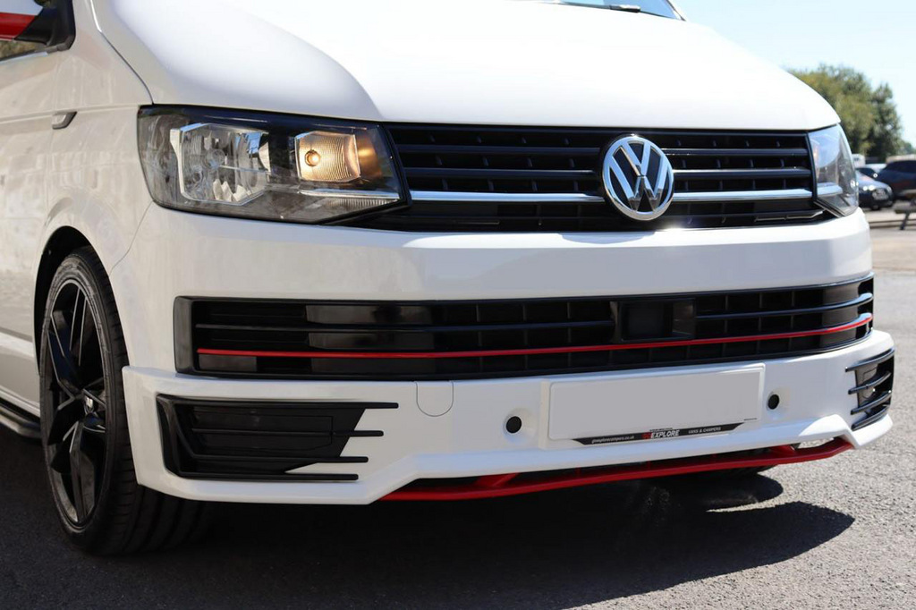 Накладка на передній бампер Sportline 2015-2018 (під фарбування) для Volkswagen T6 рр
