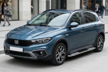 Бокові пороги Tayga V2 (2 шт., Алюміній) Fiat Tipo Cross 2021- рр.
