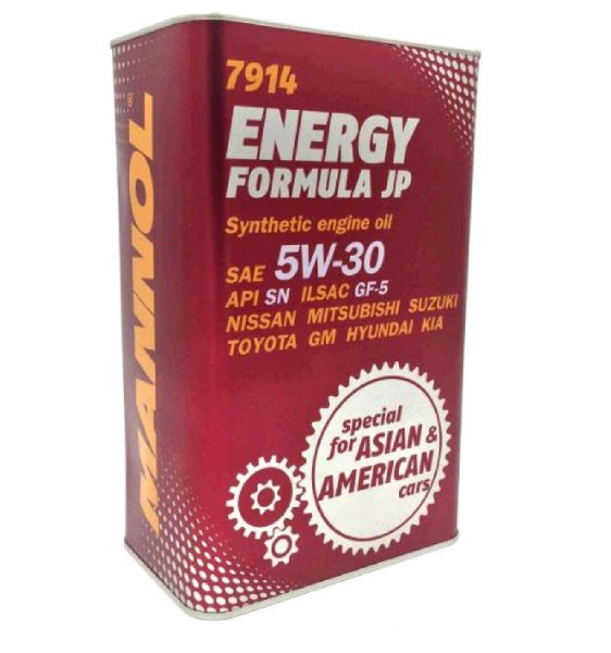 Масло автомобильное, 4л ж/б (SAE 5W-30, синтетика, Energy Formula JP API SL) MANNOL