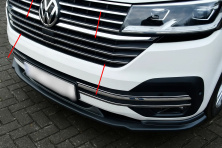 Накладки на решітку Хром 2019+ (5 шт, нерж) OmsaLine - Італійська нержавейка Volkswagen T6 2015-2024 рр.