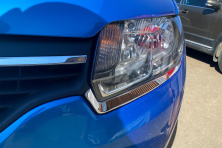 Накладки на фари (2 шт., нерж) Dacia Logan II 2013-2022 рр.
