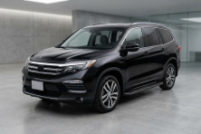 Бокові пороги Tayga Black (2 шт., Алюміній) Honda Pilot 2015-2022 рр.