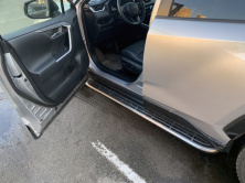 Бокові пороги OEM V1A (2 шт, алюміній) для Toyota Rav 4 2019-2025 рр
