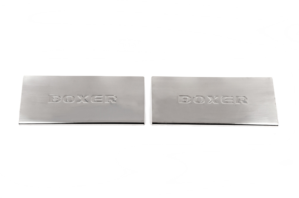 Накладки на внутрішні пороги Carmos V2 (2 шт, нерж.) для Peugeot Boxer 2006-2025 рр