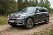 Бокові пороги Mevsim Grey (2 шт., Алюміній) BMW X5 F15 2013-2018 рр.