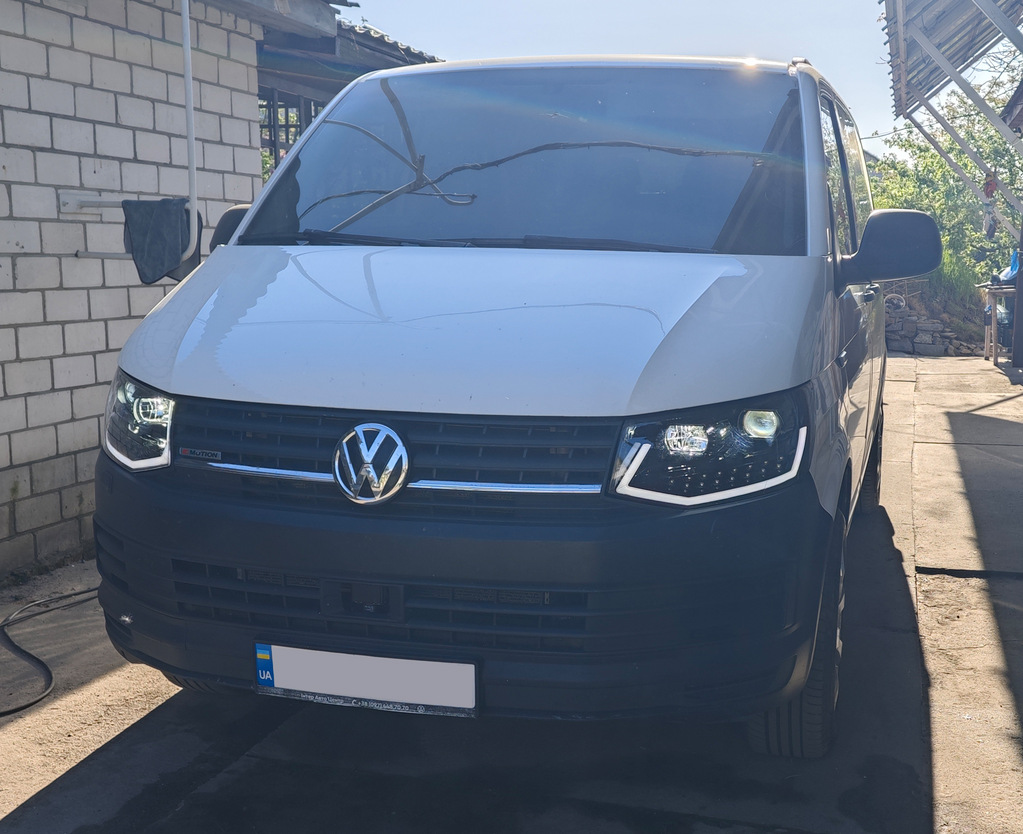 Передні фари LED з вогнями (Black, 2 шт) для Volkswagen T6