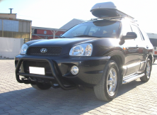 Кенгурятник WT003 Black (нерж.) Hyundai Santa Fe 1 2000-2006 рр.