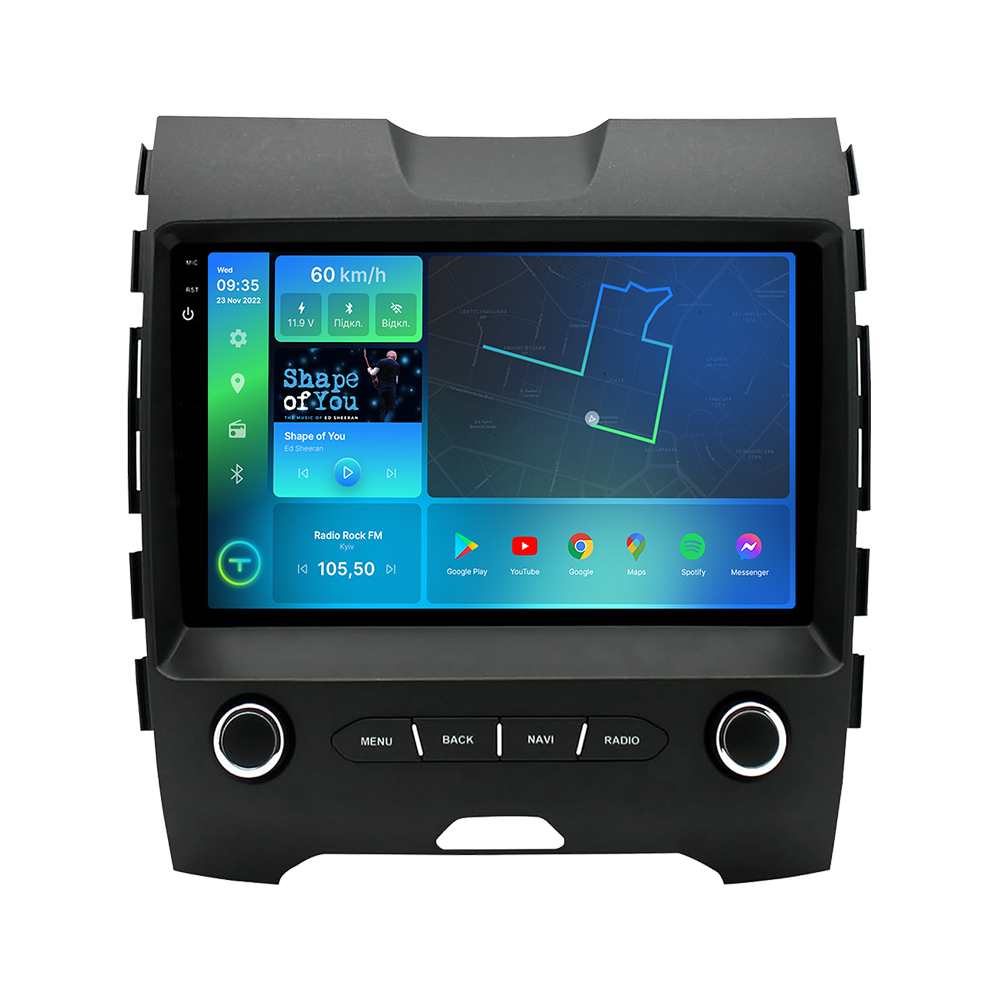 Штатна магнітола Torssen 2K DTS Ford Edge 2015-2018 knob F9432 4G Carplay DSP