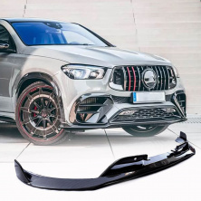 Накладка на передній бампер Lip (для GLE53/AMG-Line 2019-2023, Карбон) Mercedes GLE W167 2018- рр.