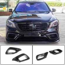 Карбонові вставки передній бампер (для AMG 2018-2021) Mercedes S-сlass W222 2013-2022 гг.
