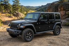 Бокові пороги Tayga Black (2 шт., Алюміній) Jeep Wrangler 2018- рр.