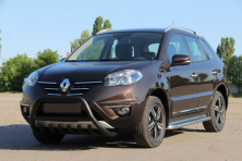 Кенгурятник WT003 Black (нерж.) Renault Koleos 2008-2016 рр.