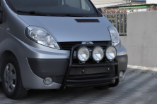 Кенгурятник WT018 Black (нерж.) Renault Trafic 2001-2015 рр.