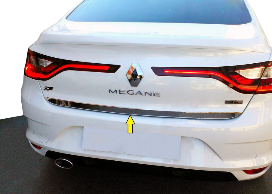 Кромка багажника (Sedan, нерж) Carmos - Турецька сталь для Renault Megane IV 2016-2025 рр