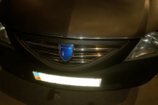 Накладки на решітку радіатора (нерж.) Carmos -Турецька сталь Dacia Logan I 2005-2008 рр.