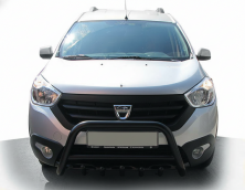 Кенгурятник WT003 Black (нерж.) Dacia Dokker 2013-2022 рр.