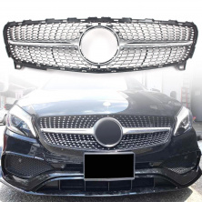 Передня решітка Diamond SIlver (2015-2018) для Mercedes A-сlass W176 рр