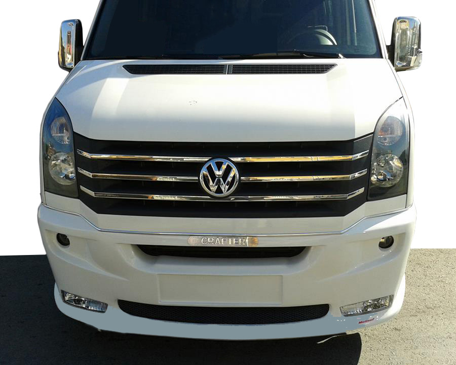 Накладка на передній бампер 2012-2026 (Era прямий, під фарбування) для Volkswagen Crafter рр