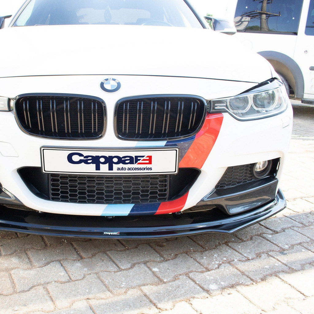 Накладка на передній бампер ЛИП для М-Performance (чорна) для BMW 3 серія F-30/31/34 2012-2019 рр