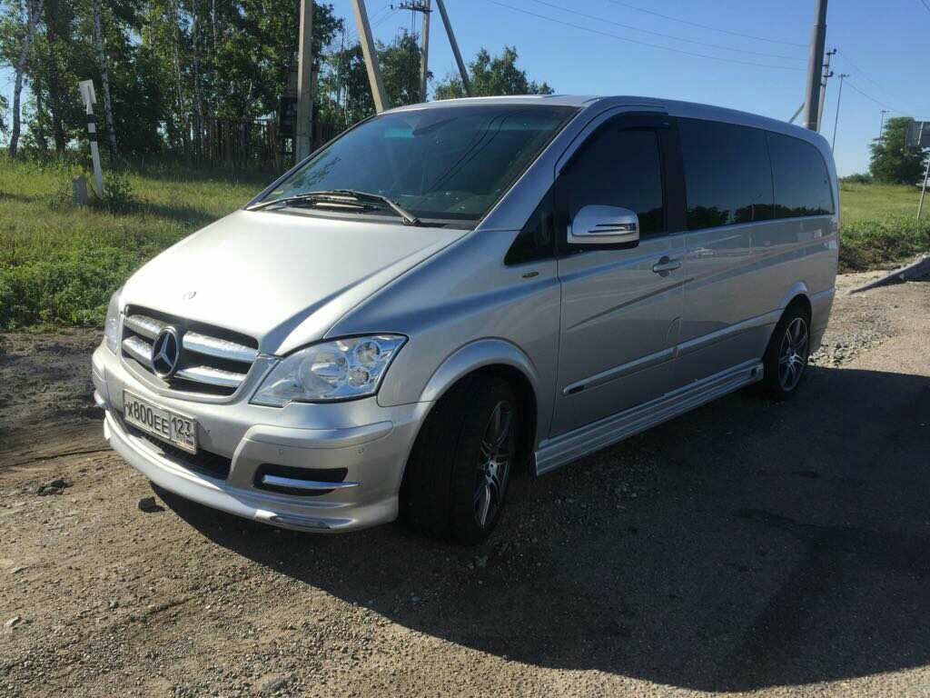 Накладка на передній бампер Brabos Style (під фарбування) для Mercedes Viano 2004-2014 рр