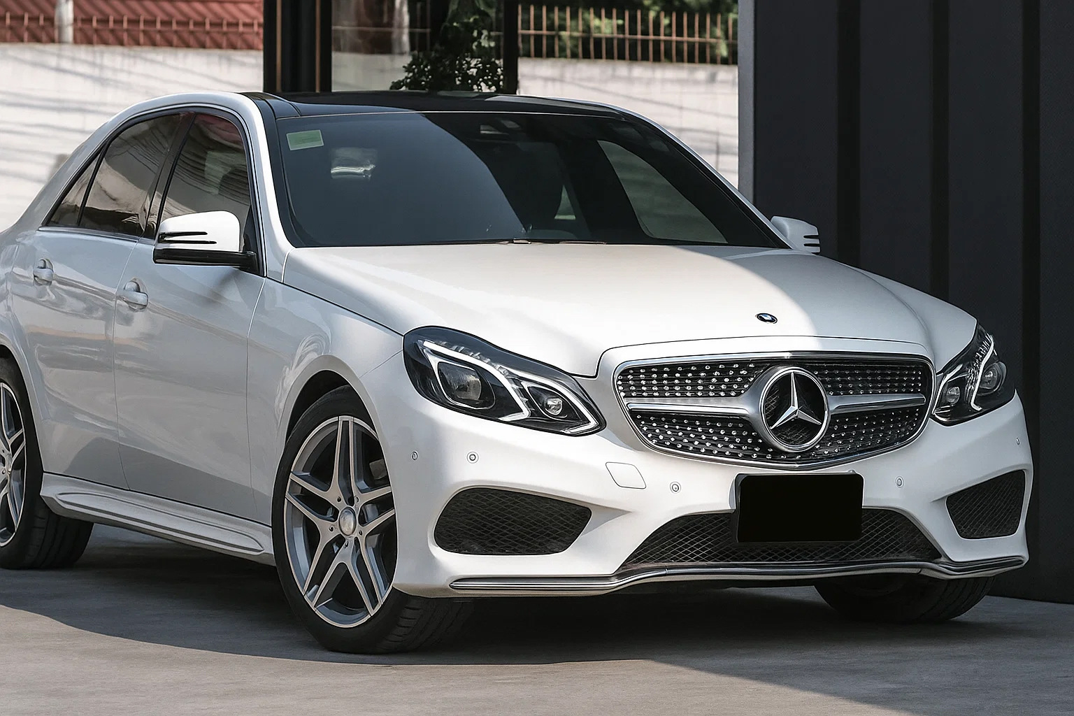 Передня решітка Diamond Silver (для Avantgarde і AMG-Line, 2013-2016) для Mercedes E-сlass W212 рр