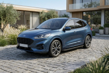 Бокові пороги Tayga Black (2 шт., Алюміній) Ford Kuga/Escape 2019- рр.