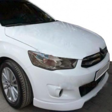 Накладка на передній бампер (під фарбування) для Citroen C-Elysee 2013-2022 рр