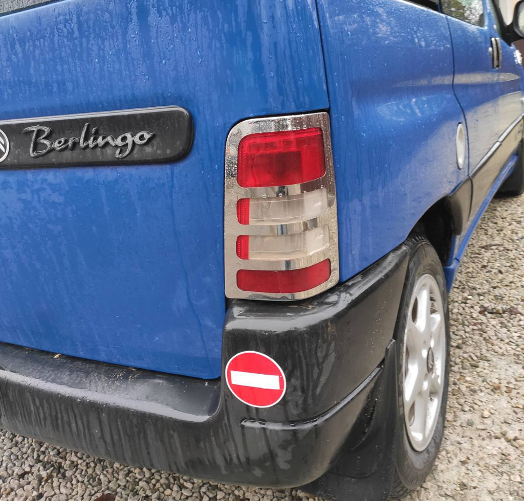 Накладка на стопи (2 шт., нерж.) Carmos - Турецька сталь для Citroen Berlingo 1996-2008 рр